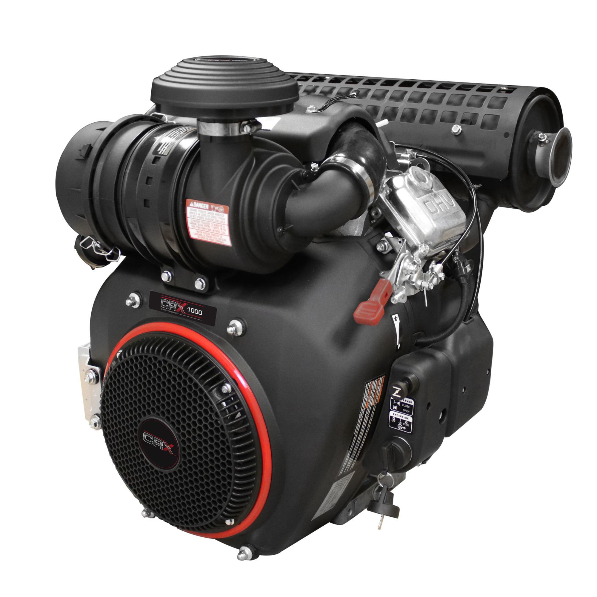 CRX1000 Horizontal-Shaft V-Twin Gas Engine: 999cc, 1 1/8in. Shaft, Electric/Key Start